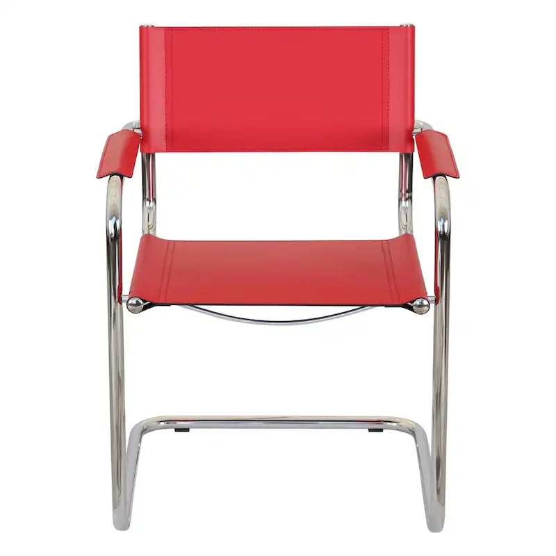 Cantilever Armchair with Chrome Frame