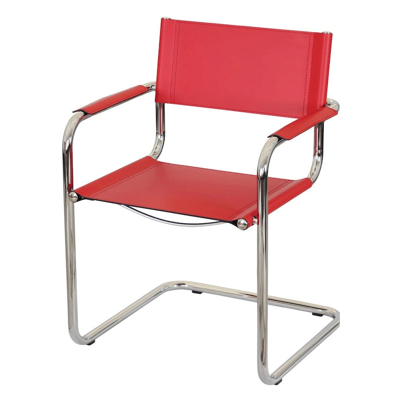 Cantilever Armchair with Chrome Frame