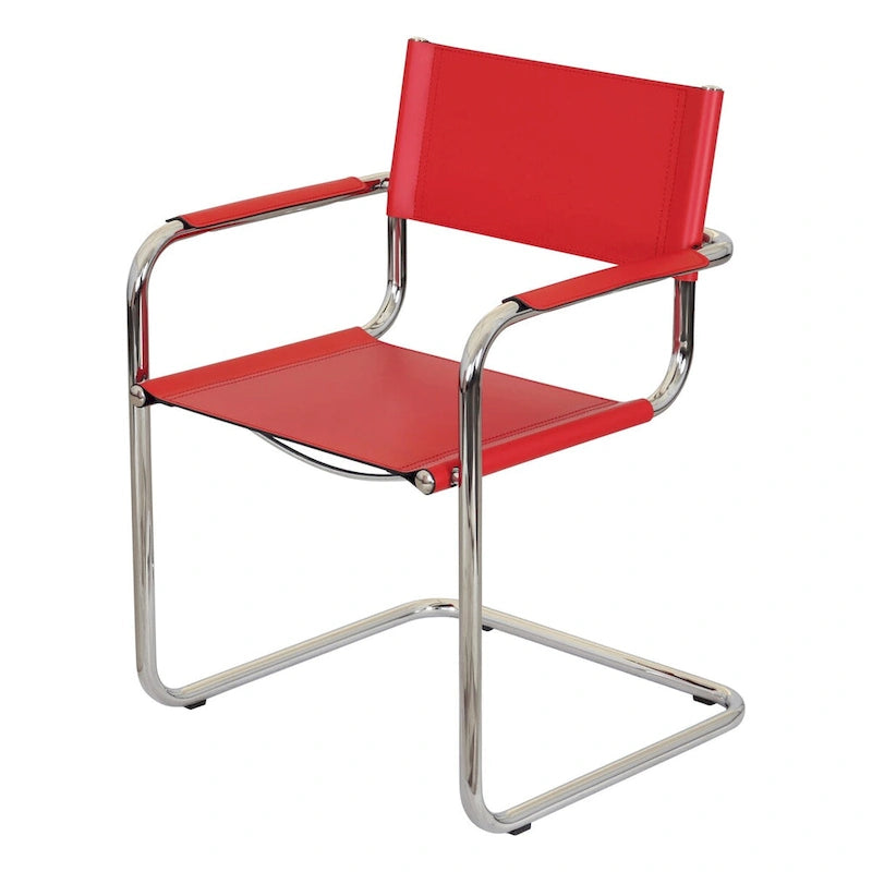 Cantilever Armchair with Chrome Frame