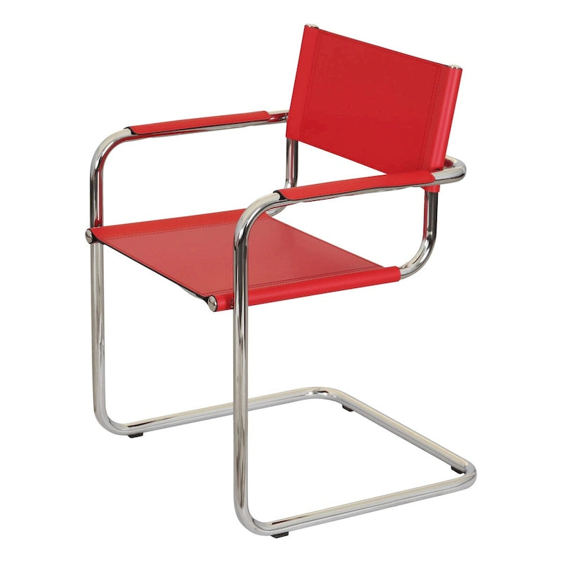 Cantilever Armchair with Chrome Frame
