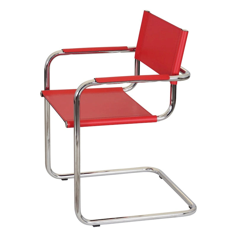 Cantilever Armchair with Chrome Frame