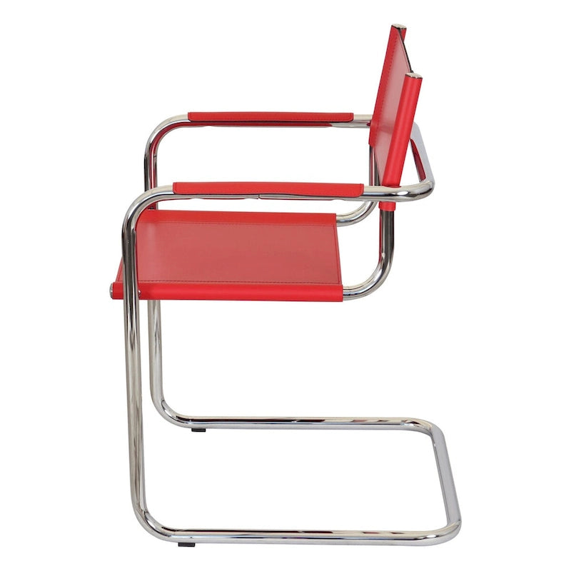 Cantilever Armchair with Chrome Frame