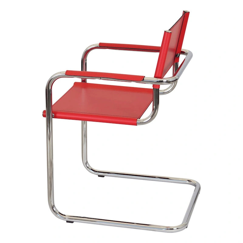 Cantilever Armchair with Chrome Frame