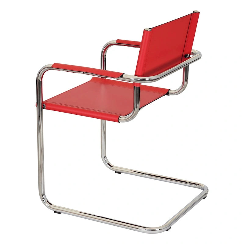 Cantilever Armchair with Chrome Frame