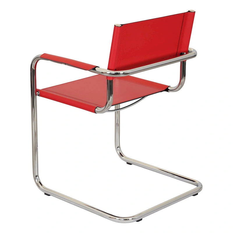 Cantilever Armchair with Chrome Frame