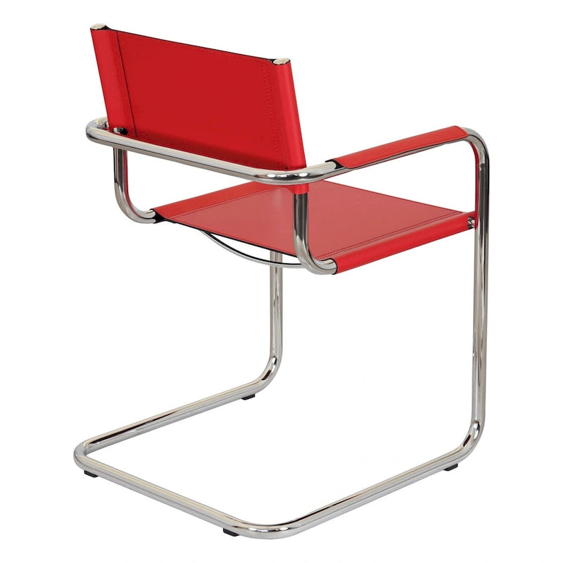 Cantilever Armchair with Chrome Frame