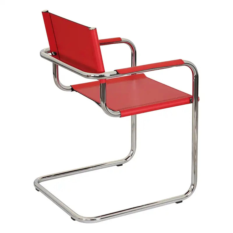 Cantilever Armchair with Chrome Frame