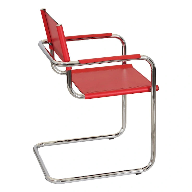 Cantilever Armchair with Chrome Frame