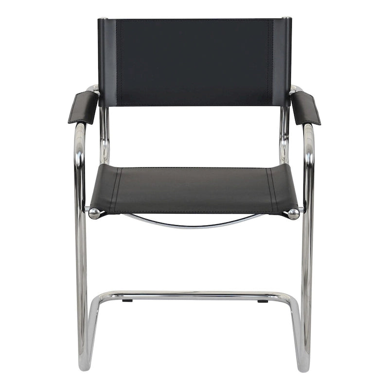 Cantilever Armchair with Chrome Frame