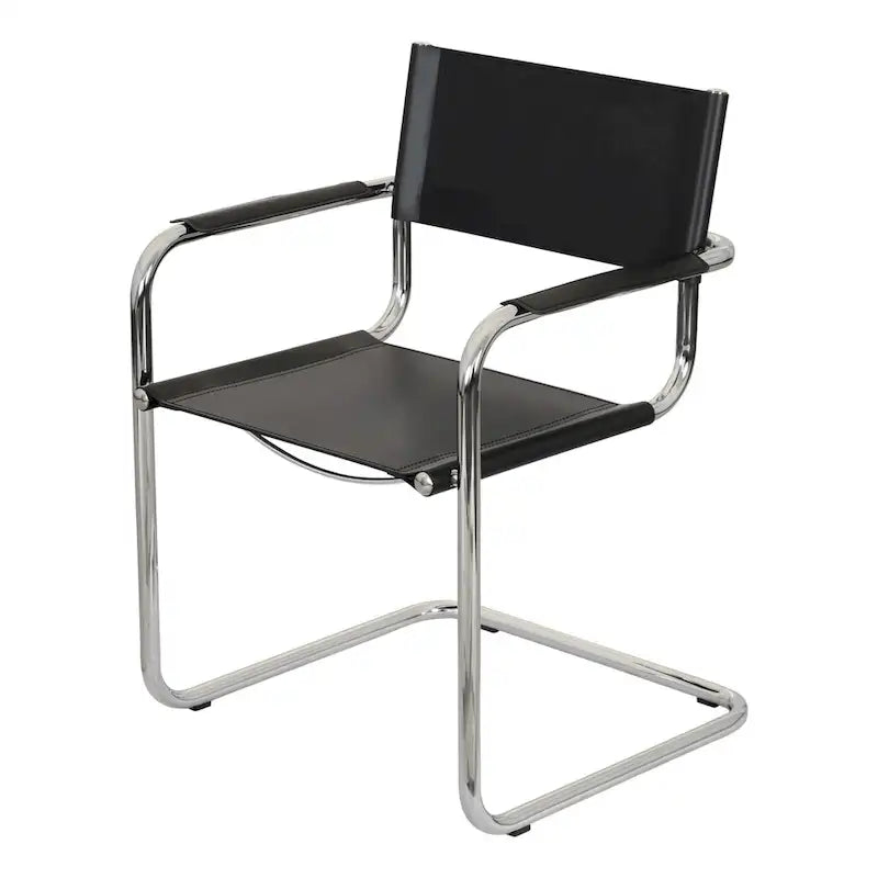 Cantilever Armchair with Chrome Frame