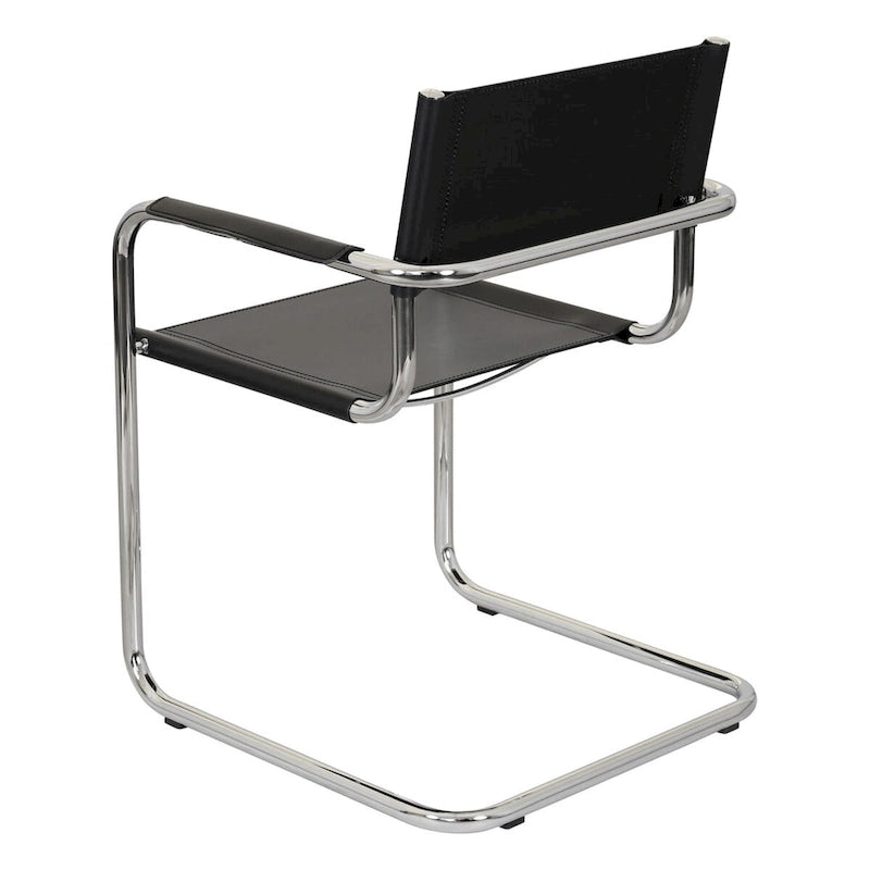 Cantilever Armchair with Chrome Frame