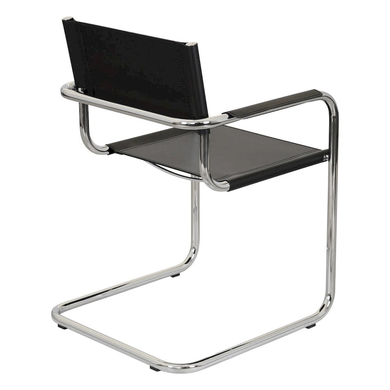 Cantilever Armchair with Chrome Frame