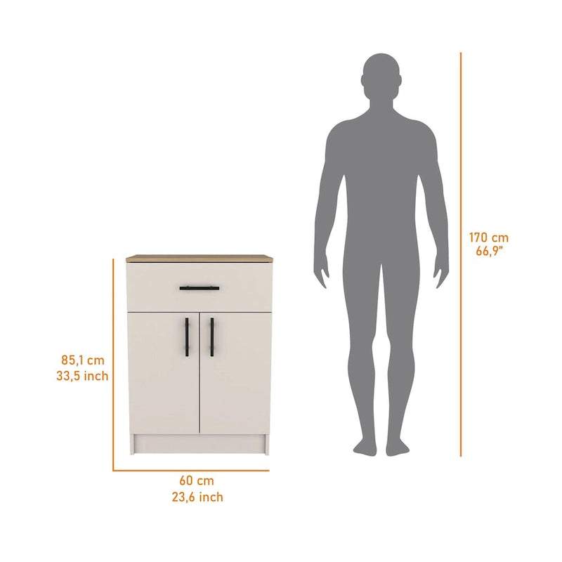 Kitchen Pantry with 2 Doors and 1 Drawer